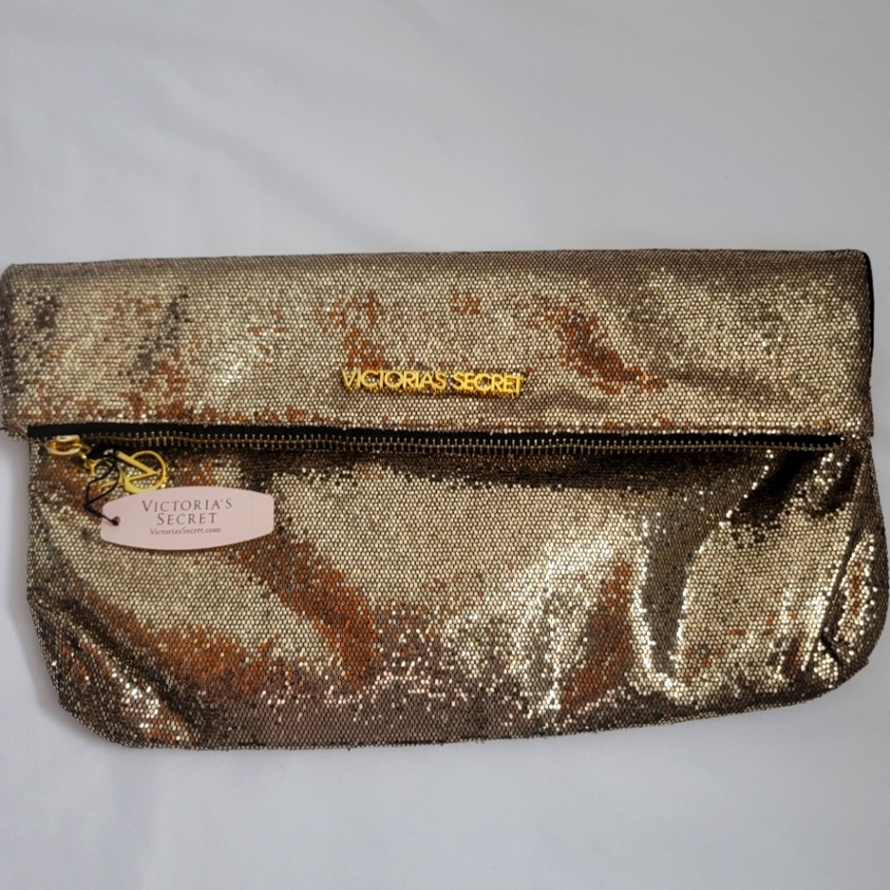 Victoria's Secret Glitter Gold Clutch
